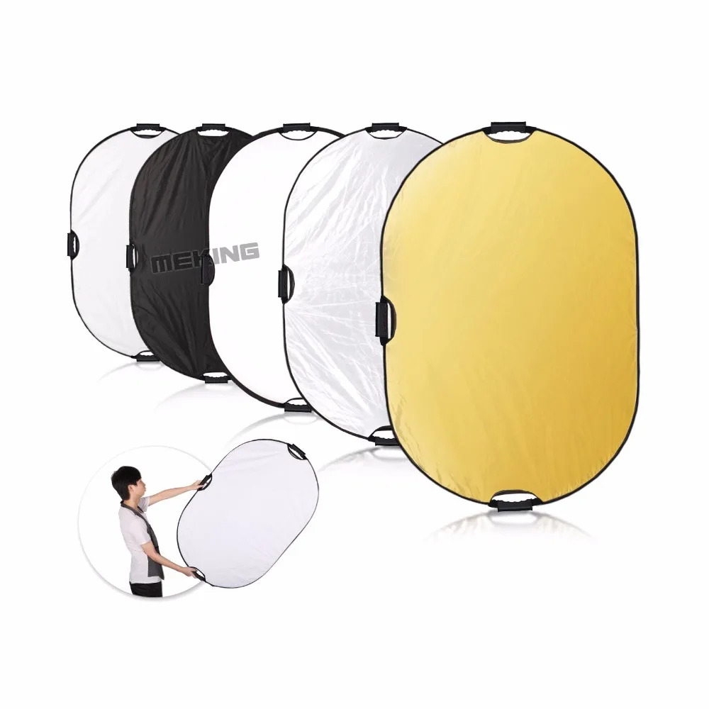 

80x120cm 5in1 Portable reflector Studio Photo Collapsible Multi-Disc Light Photographic Lighting Reflector with Carrying Bag