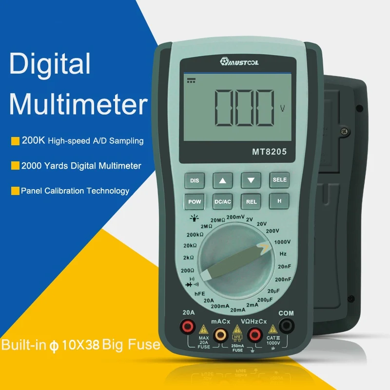MUSTOOL MT8205 MT8206 MDS8207 MT108T MT110 2 в 1 цифровой Интеллектуальный Ручной осциллограф мультиметр AC/DC сопротивление