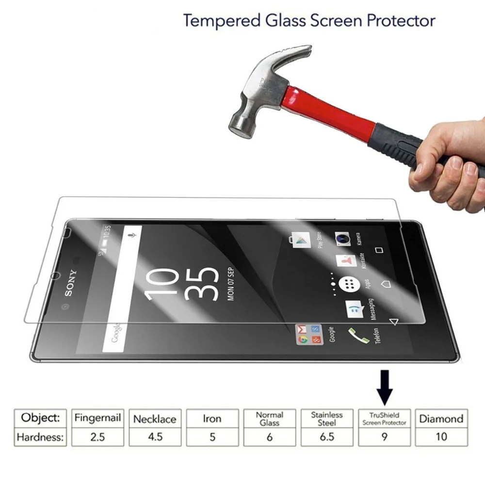 2 шт. 9 H HD 2.5D Закаленное стекло es для Sony Xperia Z5 5 дюймов закаленное экран протектор