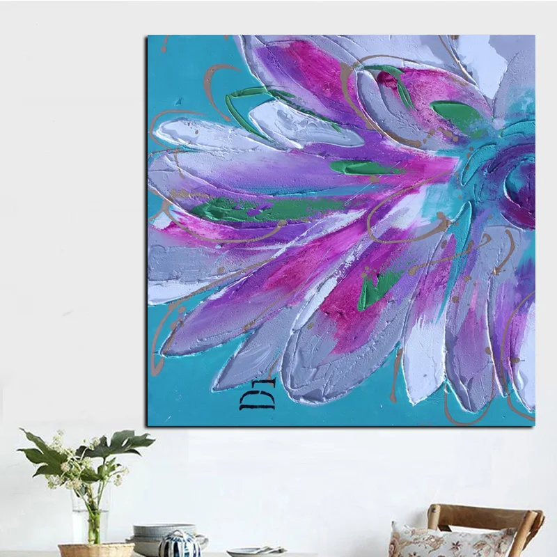 Абстрактная Хризантема акварельная картина маслом на холсте художественный