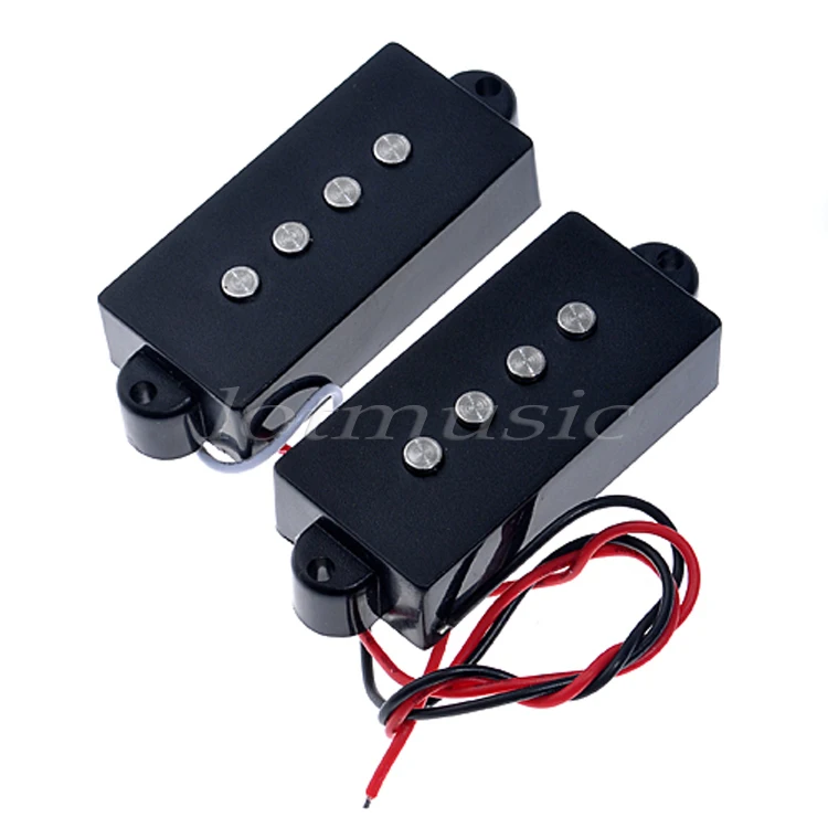 Belcat Бас Пикап 4 Струны для Precision P Bass Частей Аксессуары Мост Шеи Набор Черный|set of 2