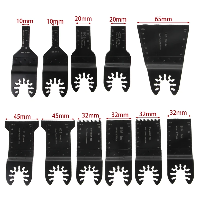 

BENGU 11 Pcs Mixed Oscillating Multitool Saw Blades Set For Fein Multimaster Dremel DeWalt