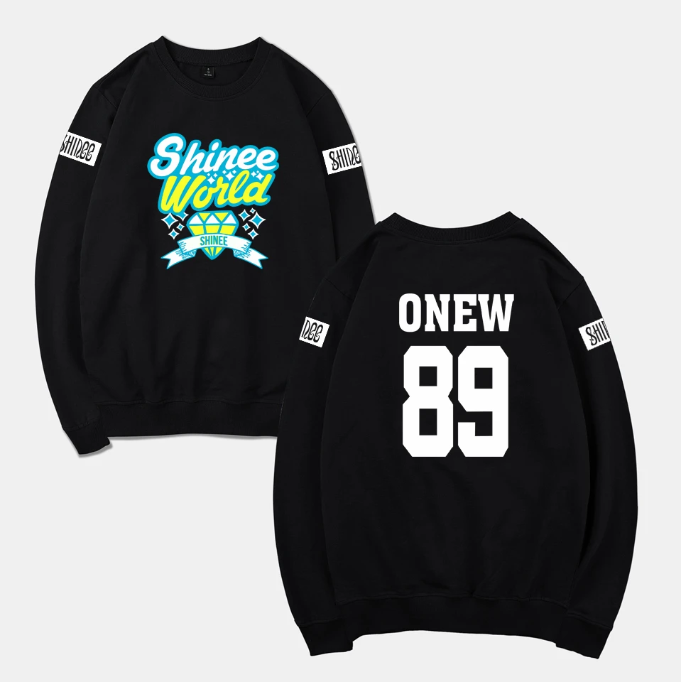 Толстовки с капюшоном SHINEE concert fans толстовки и круглым вырезом Модный пуловер