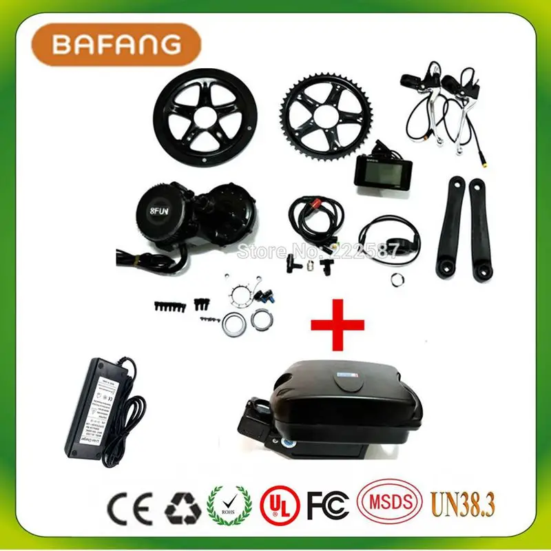 48v 500w 8fun/bafang motor+48v 15ah for LG Samsung battery C961 LCD BBS-02 New design the controller crank Motor ebike kits | Спорт и