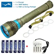 XML L2 светодиодная вспышка для дайвинга Подводное освещение 15000лм