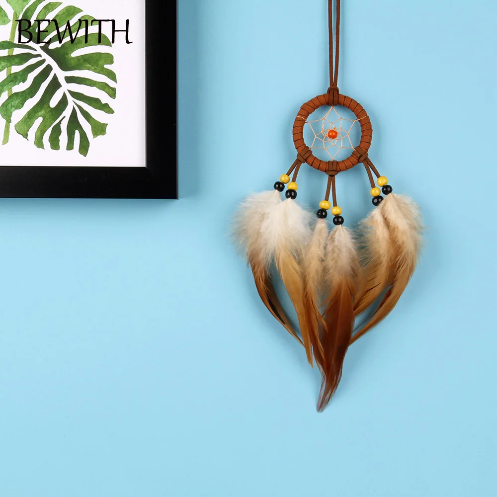 Кулон Ловец снов винтажный стиль сделанный из натуральных материалов украшение