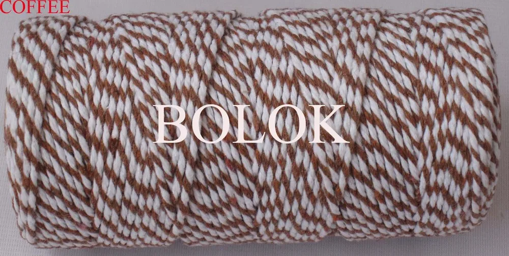 

Double color cotton Baker twine15pcs/lot (coffee/white) (110yards) by free shipping