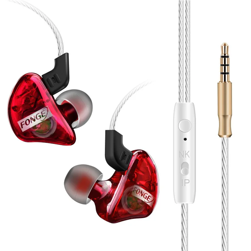 Fonge T01 наушники transparent Спорт бег стерео гарнитура Super Bass Водонепроницаемый IPX5