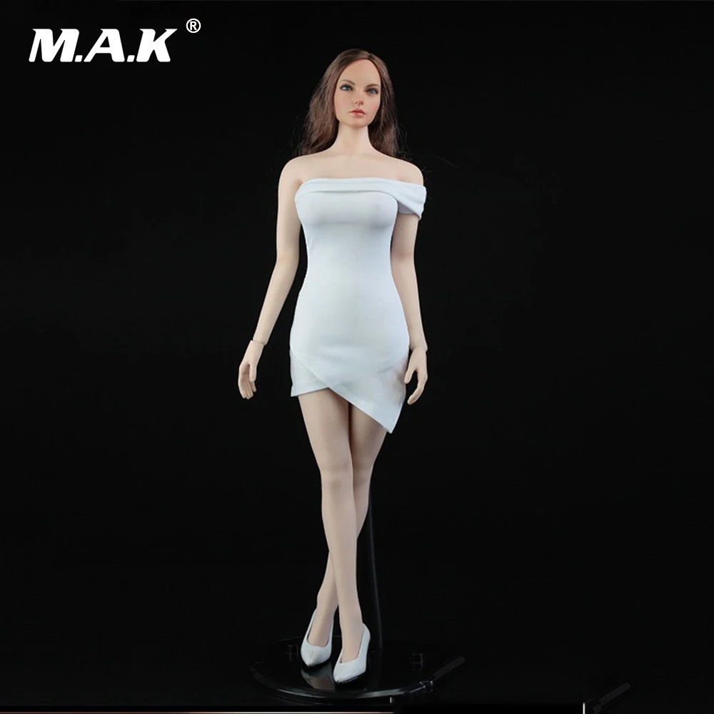 Сексуальное короткое женское платье в масштабе 1/6 Женская стрейчевая рубашка