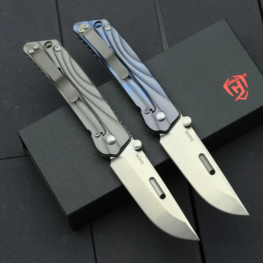 Складной нож BEKETEN M390 steel HT02 flipper титановая ручка карманный подарочный для кемпинга