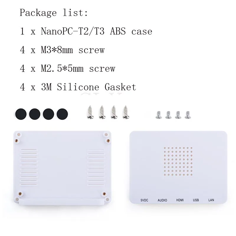 NanoPC-T2/T3 Специальный ABS белый корпус