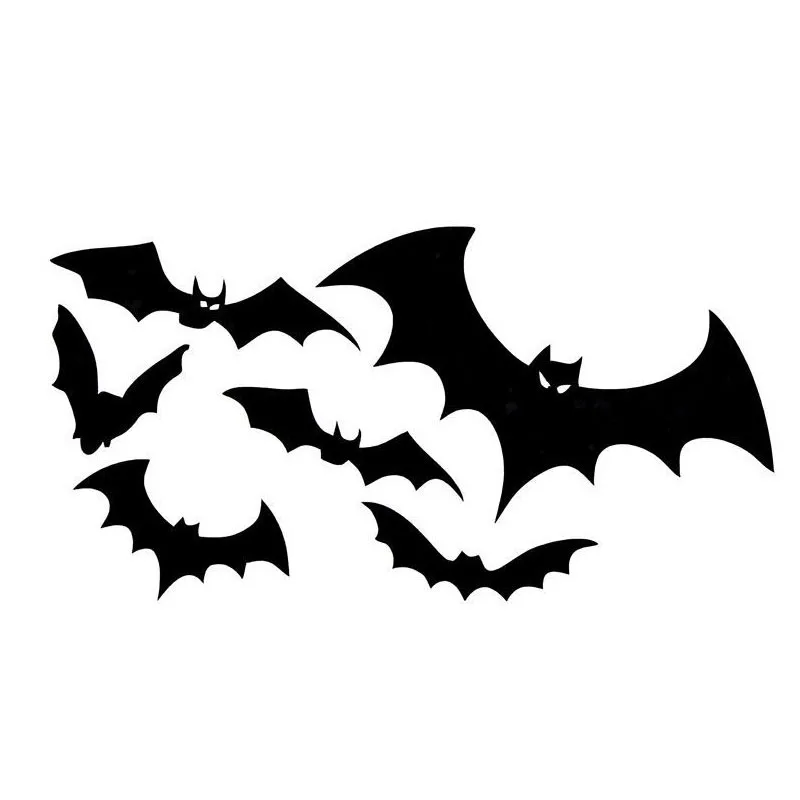 

10*19CM Flocks of BATS Floating Car Stickers Reflective Decals Personalized Car Stickers Bat CT-766