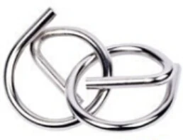 Классическая металлическая головоломка в форме е IQ волшебная игра для мозга