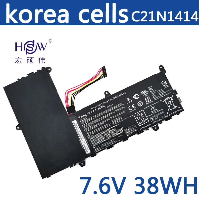 HSW Аккумулятор для ноутбука ASUS eeebook C21N1414 X205T батареи X205TA батарея BING FD015B батарея|laptop