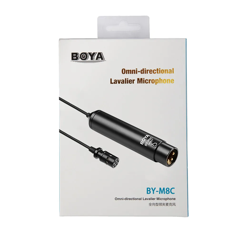 BOYA кардиоидный XLR выход конденсаторный микрофон BY-M8C для Canon Sony Panasonic видеокамеры