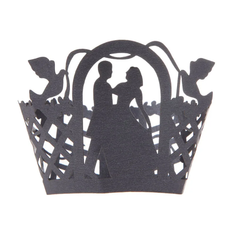 12 шт./лот бумажные кружки обертки для торта украшения стола свадьбы дня рождения