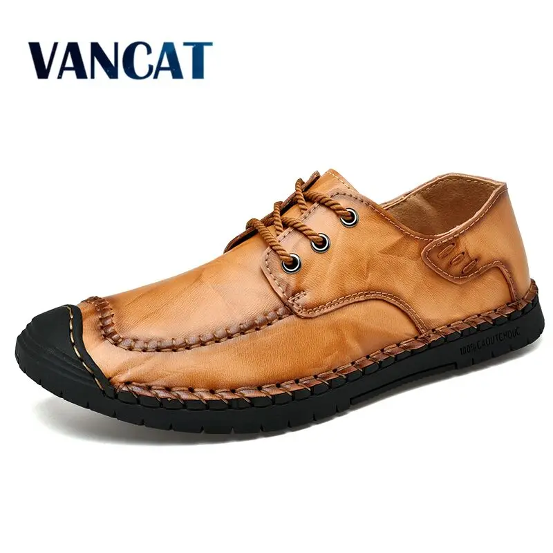 Новинка 2019 года удобная повседневная обувь мужские лоферы Качественная кожаная