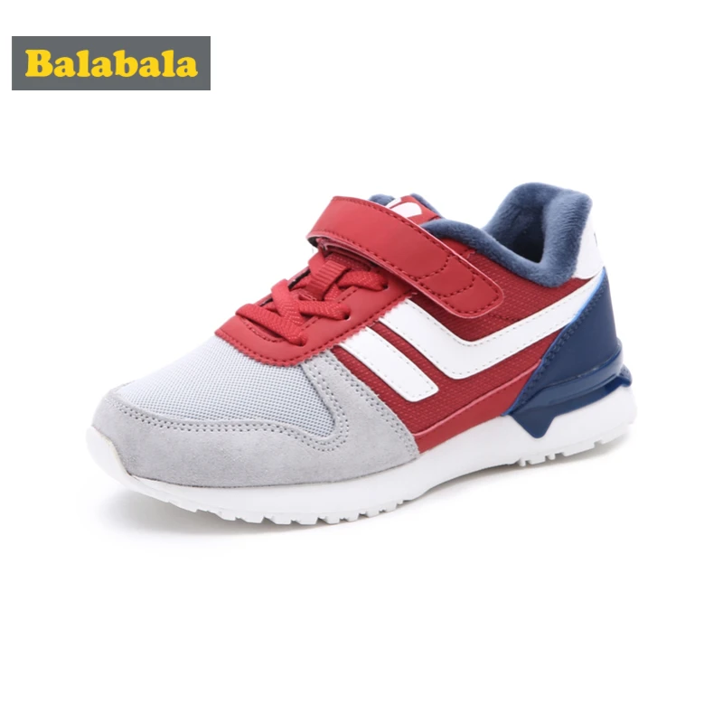 Balabala/кроссовки на флисовой подкладке для мальчиков с ремешком липучке маленьких