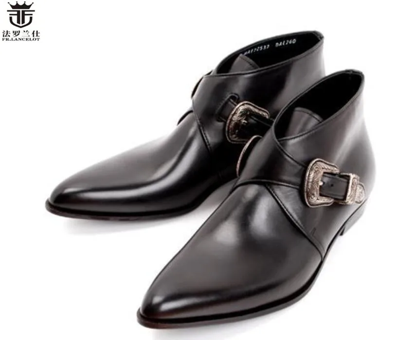 2020 FR. LANCELOT/мужские кожаные туфли в европейском стиле мужские деловые свадебные с