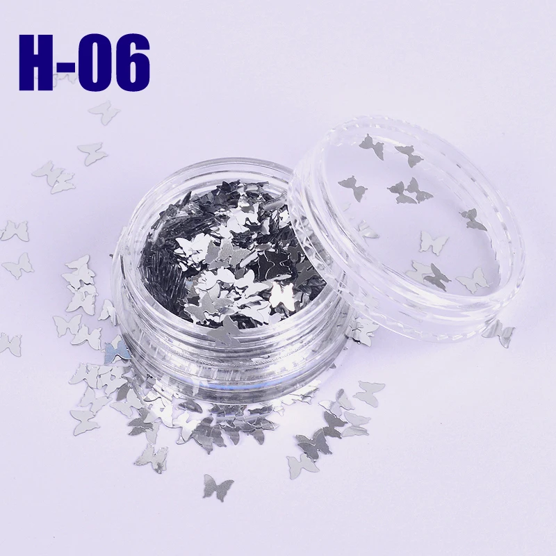 1 коробка красочных блесток для ногтей ультратонкие бабочки блестки типсы