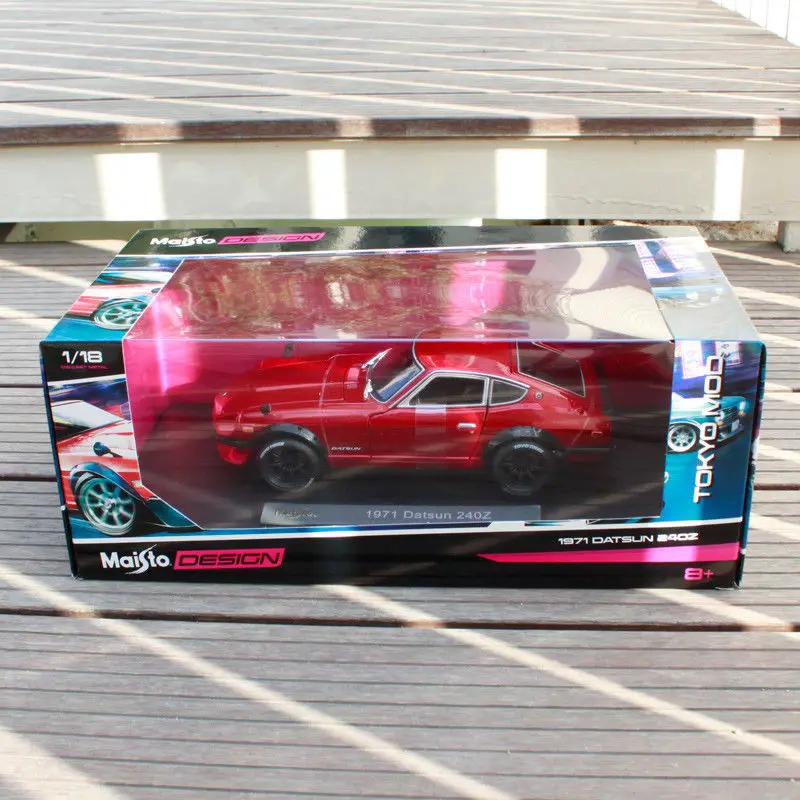 Maisto дизайн 1:18 1971 Datsun 240Z Токийский мод красная литая модель спортивный гоночный