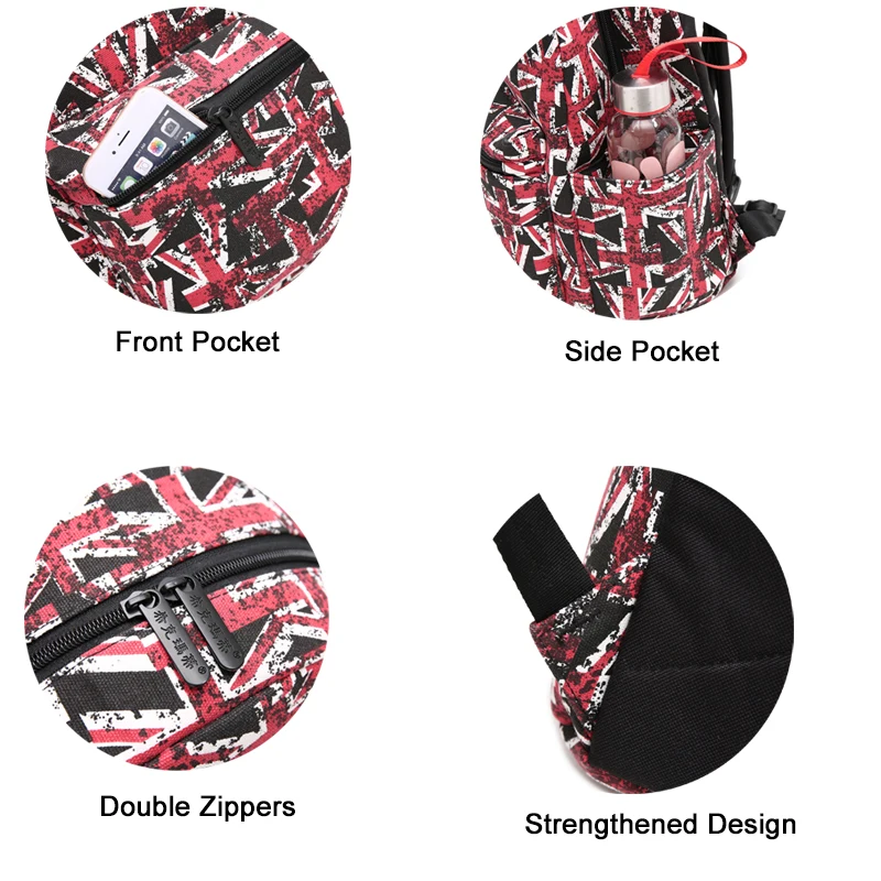 Рюкзак женский вместительный из холщовой ткани высокого качества с английским