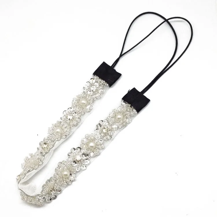 Модный свадебный белый ободок для волос головной убор Свадебная лента тиара