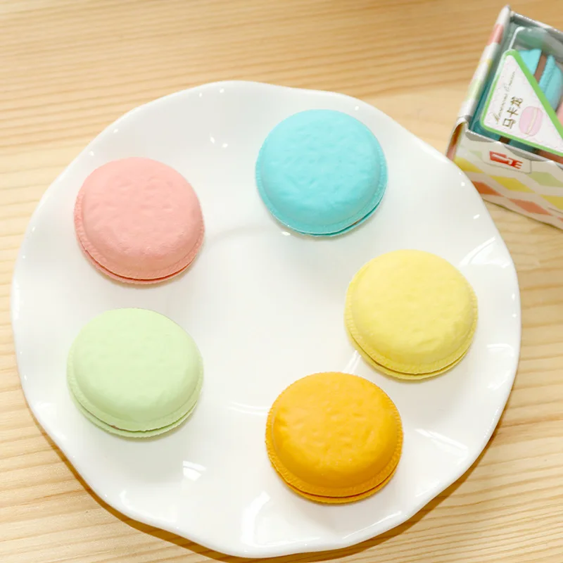 5 шт./компл. резиновые ластики для детей набор ластиков еды Cute Silgi Gum Borracha Escolar Macaron