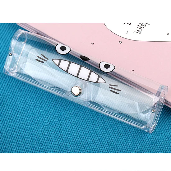 1 шт Kawaii прозрачные Тоторо пластиковые очки для глаз защитный чехол