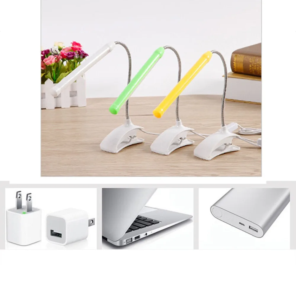 LED Desk Lamp 5V USB Child Read Book Light Flexible With Clip For Children Bedroom Reading Shadeless | Лампы и освещение