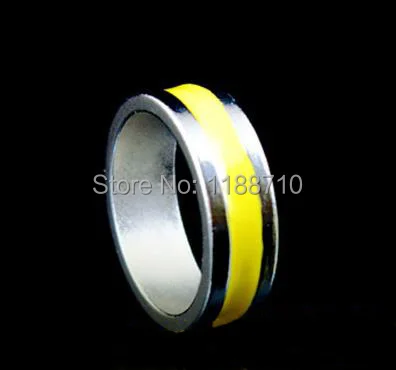 2 шт./лот кольцо волшебника в желтую полоску PK/магнитное (доступно размерах S M L XL)