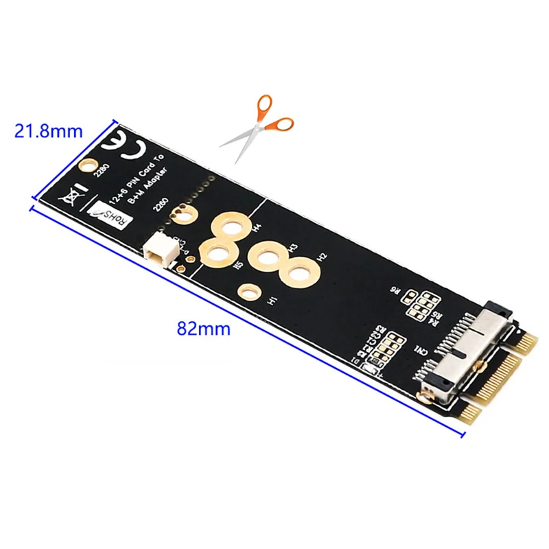 Pcie Bt2 12 + 6 Pin Bluetooth Wifi модуль беспроводной карты к M.2 Ngff ключ B M адаптер для Mac Os Bcm94360Cd