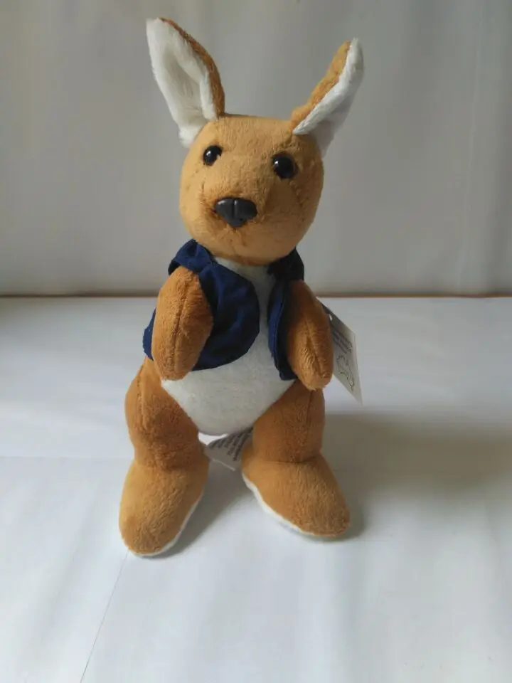 

new plush vest kangaroo toy high quality kangaroo doll gift about 22cm