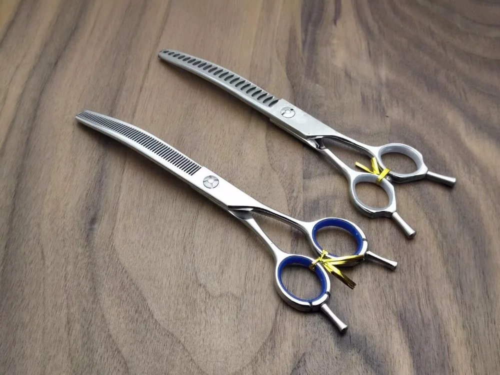 Высококачественные ножницы с изогнутыми лезвиями 7 дюймов для животных и собак