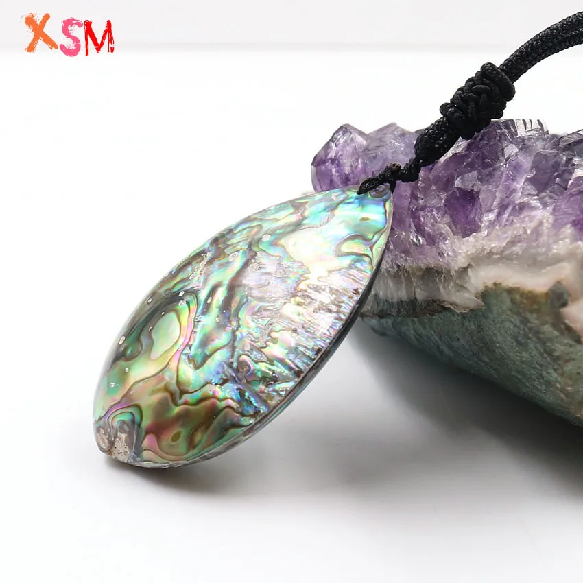 Ожерелье с подвеской XSM Oyster Paua натуральное двустороннее ожерелье для женщин