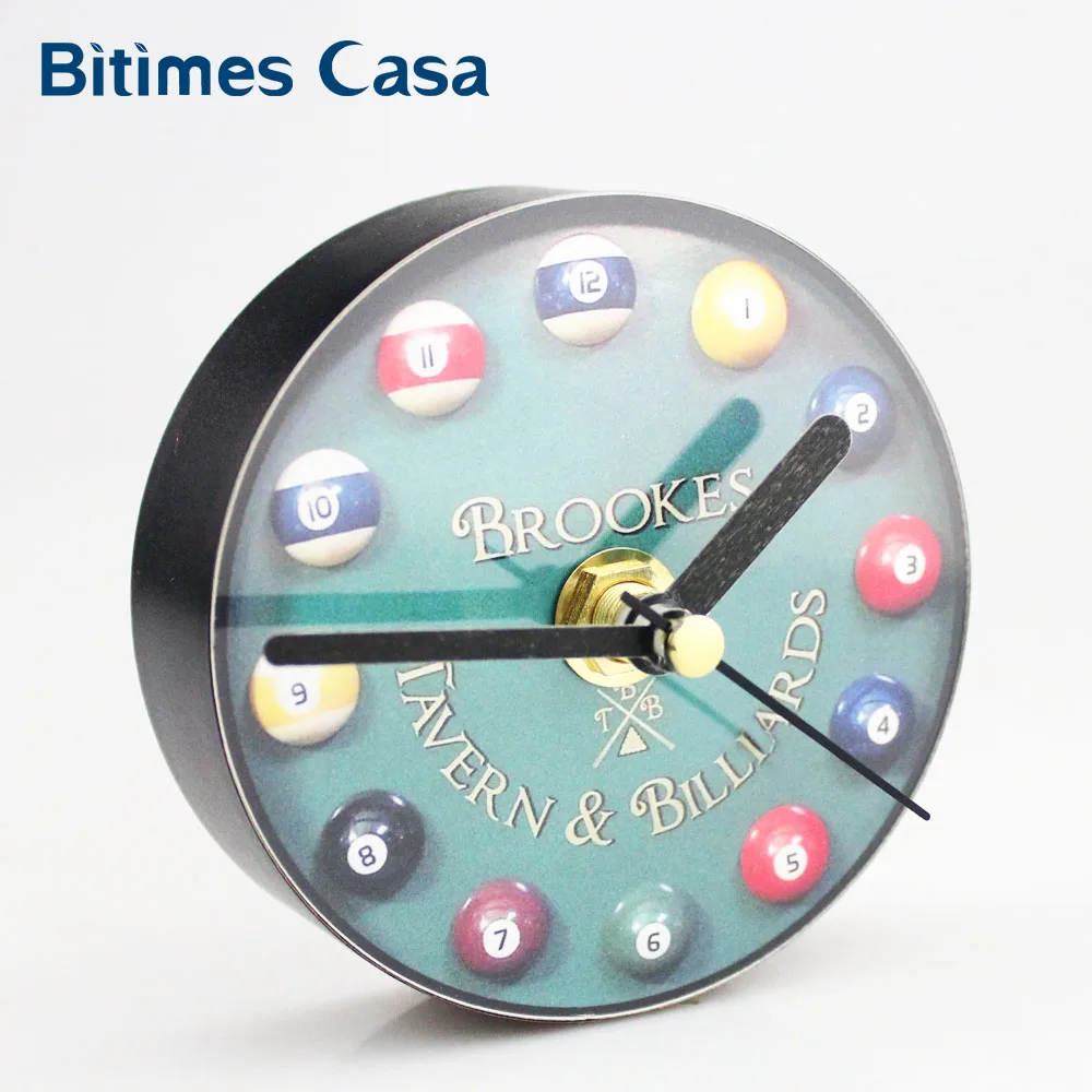 

Настенные часы Bitimes, дизайн бильярда, снукер, магниты на холодильник, портативный арабский цифровой магнитный спортивный стиль