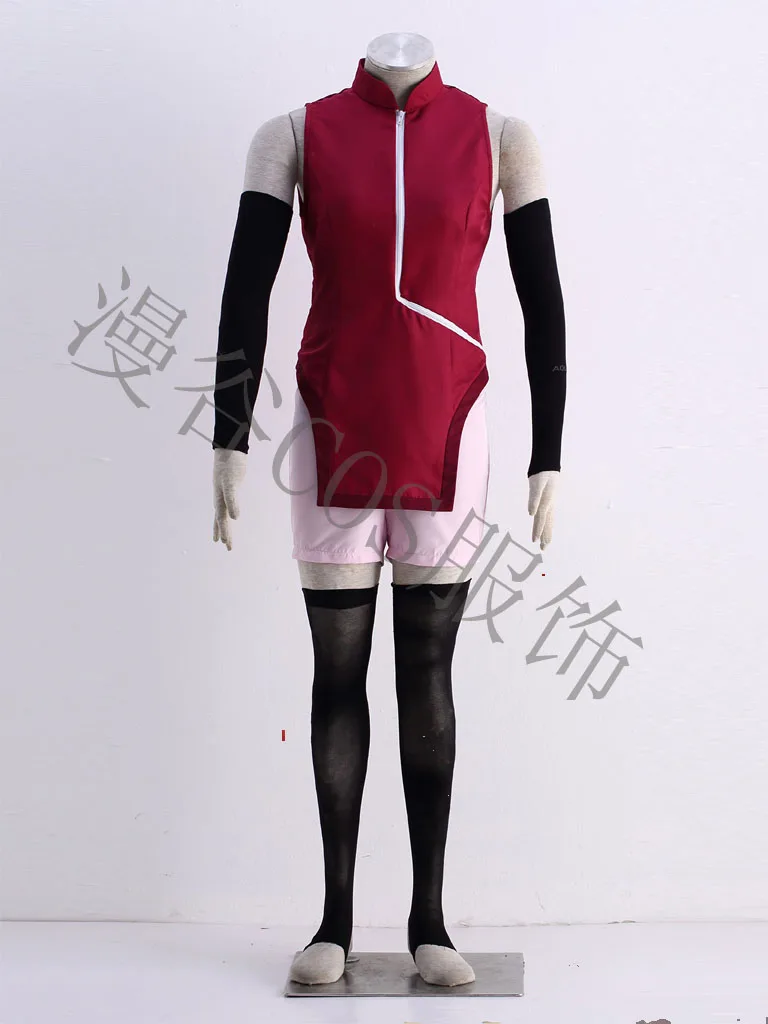 Костюм для косплея сарада Учиха из фильма Наруто Униформа платье брюки повязка