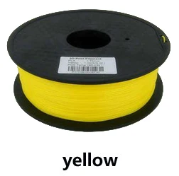 yellow Высокопрочная нить 3d принтера PLA/ABS 1,75 мм/3 мм 1 кг цена - Цвет: yellow