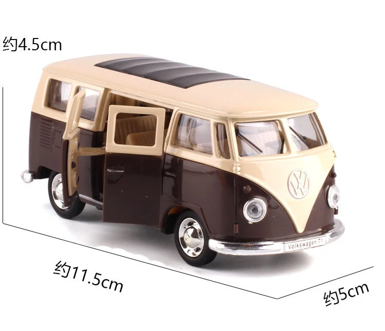 Caipo 1:38 Тяговый автомобиль Volkswagen bus T1 литой металлический из сплава для коллекции