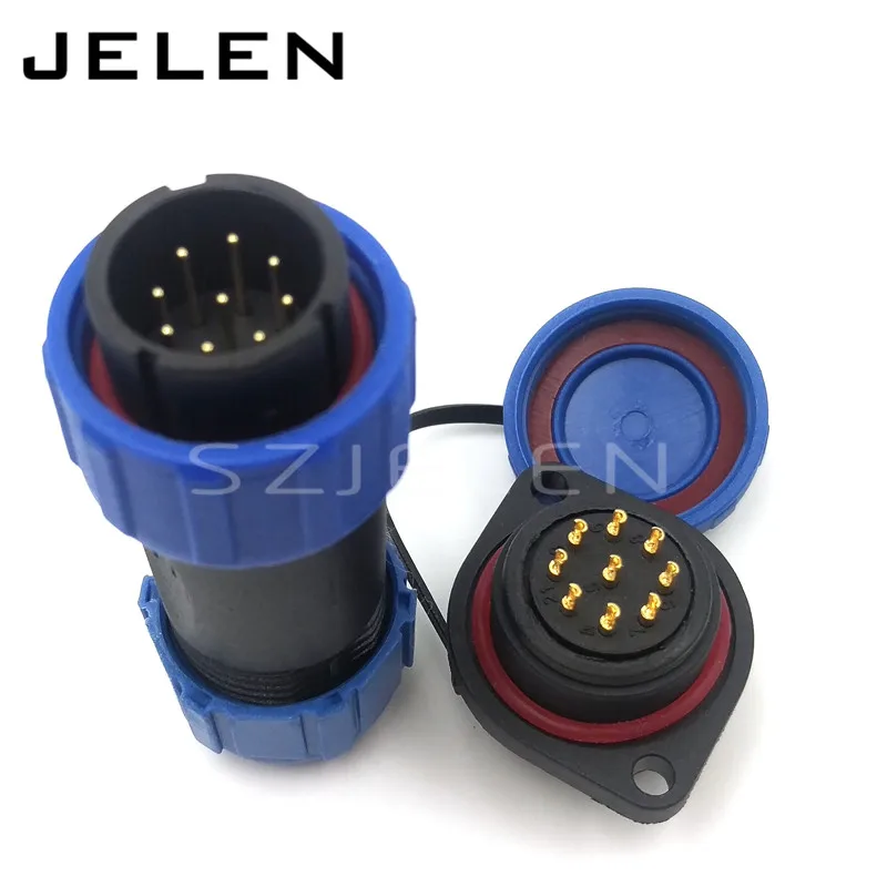 SP21 9 pin провод к панели промышленное освещение мужской женский ip68