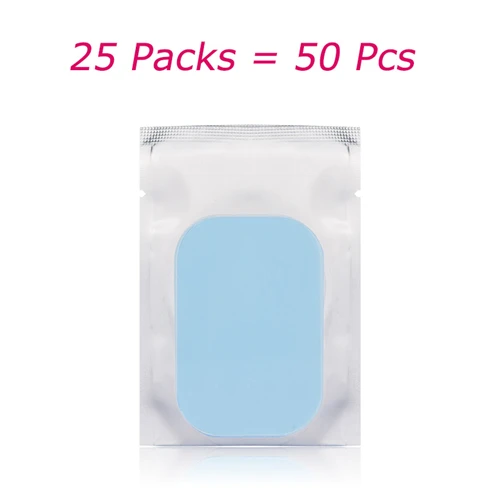 50Pcs Gel Pad Умный EMS стимулятор мышц, тренажер, беспроводной фитнес-тренажер для рук, для тренировки живота, электрические наклейки для снижения веса, массажер для похудения тела - Цвет: 50Pcs Gel Pad