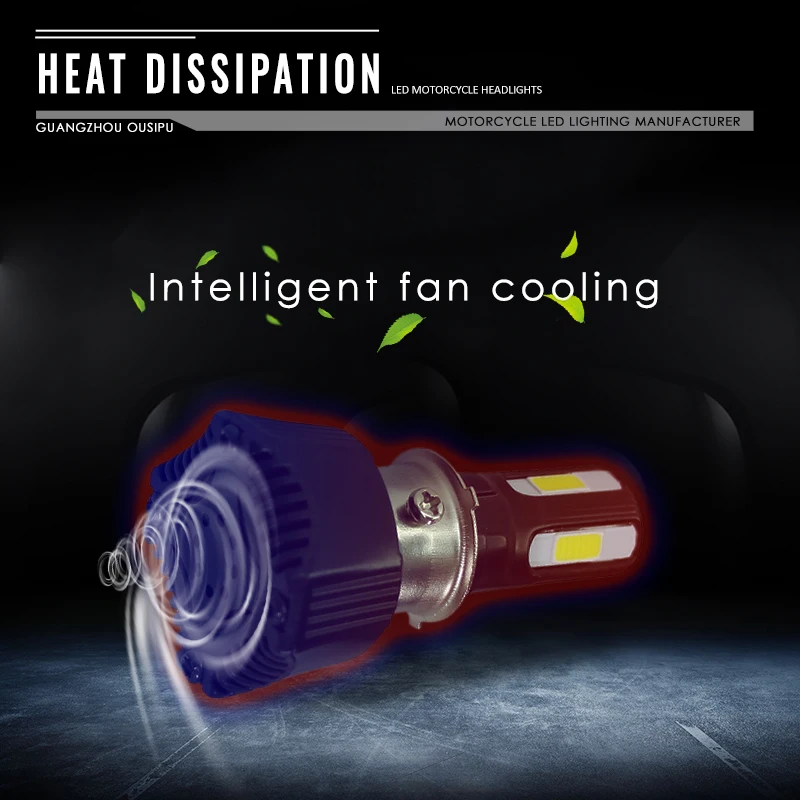 Мощный Универсальный светодиодный RTD для мотоциклов M02H 4 COB AC & DC 40 Вт 4400LM H4 HS1 H6 BA20D