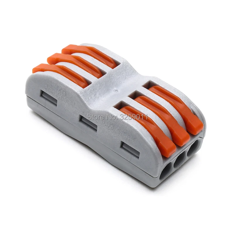 100 шт. SPL-3 PCT-213 222-413 толкатель разъем 6 Pin Универсальный компактный клеммы блок