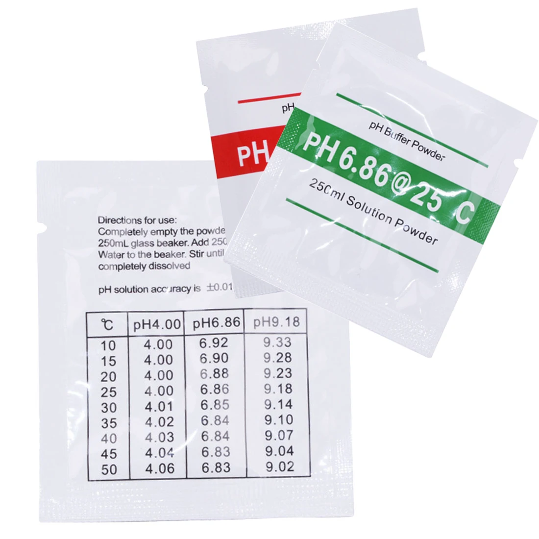 2 упаковки ph буфер для измерительного прибора калибровочный раствор 1 шт. 4 01 и 6 86