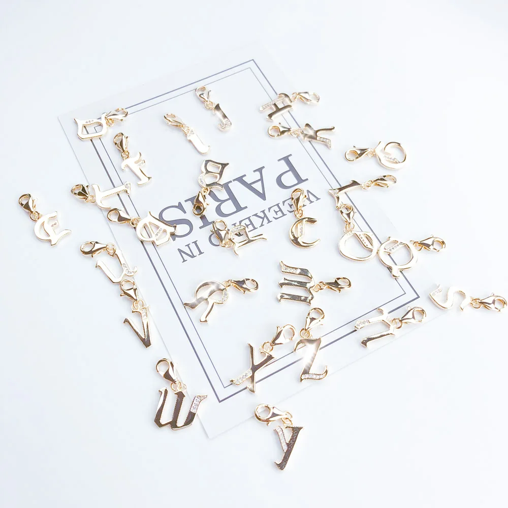 Винтажные амулеты алфавита 2019 модные ювелирные изделия из стерлингового серебра