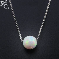 white fire opal necklaces for women 925 sterling silver chain natural stone pendant necklace lady fashion jewelry elegant gift