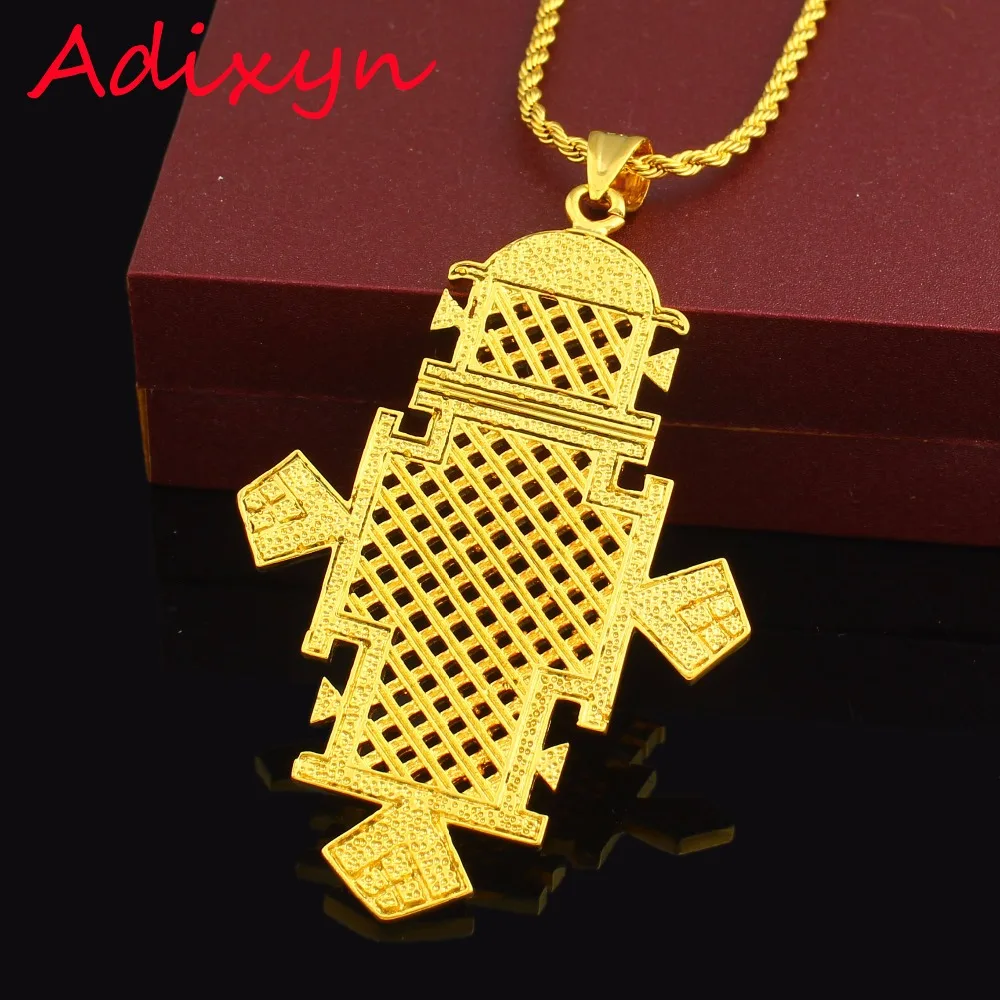 Новейшая цепочка с подвеской из эфиопского/суданского/эритрейского Креста 24 к