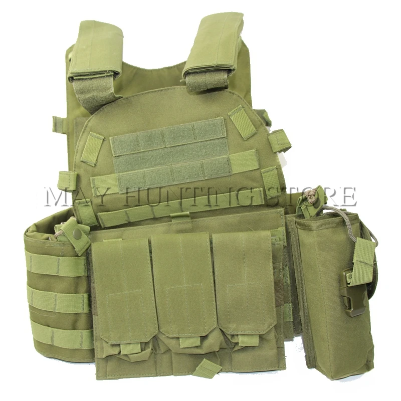 Камуфляжный Охотничий Тактический жилет в стиле милитари 8 мешков Молл для