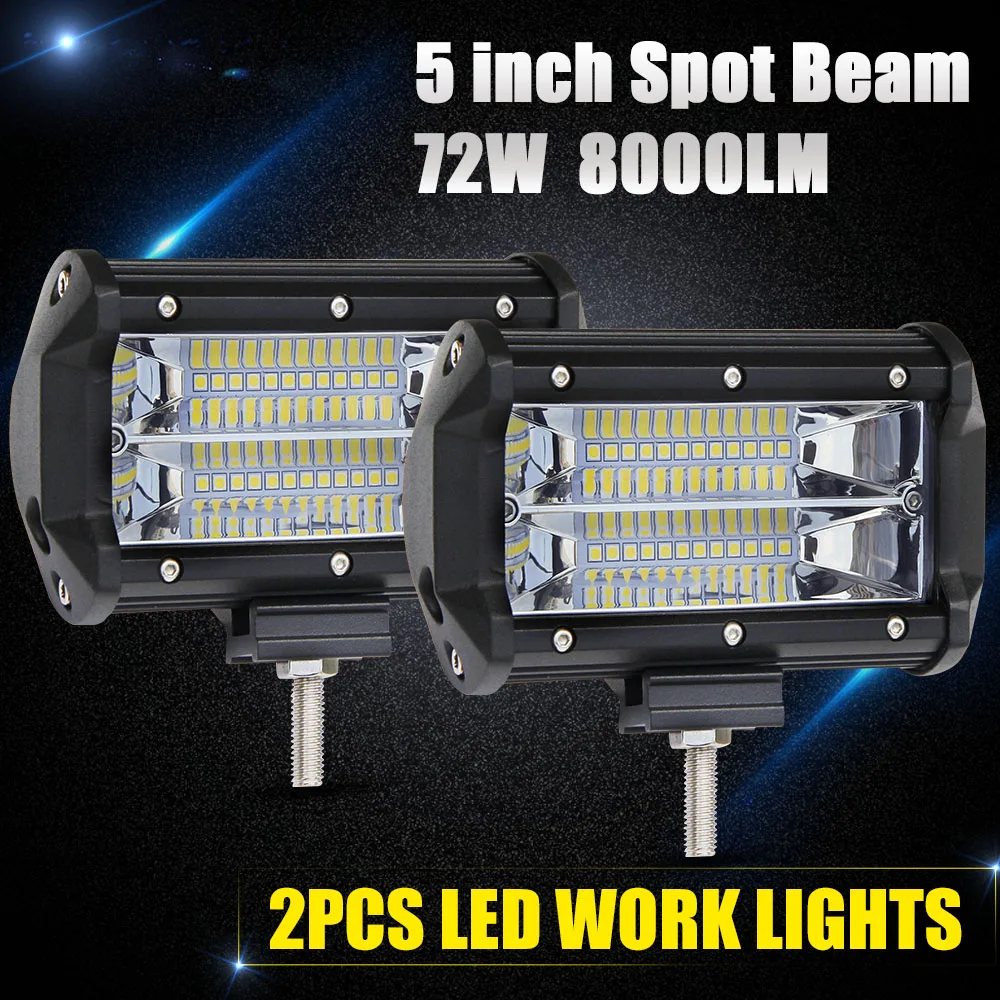 CO светильник Led Bar Offroad 5 &quot72 Вт точечная Светодиодная рабочая лампа Точечный 12 В 24