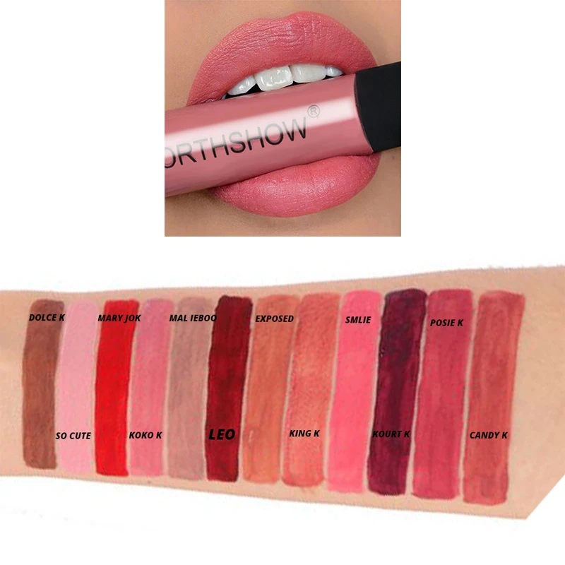 Hot Sale 12 Colors Matte Lipgloss Sexy Liquid Lip Gloss Long Lasting Waterproof Cosmetic Keep 24 Hours Makeup lipgloss Set | Красота и